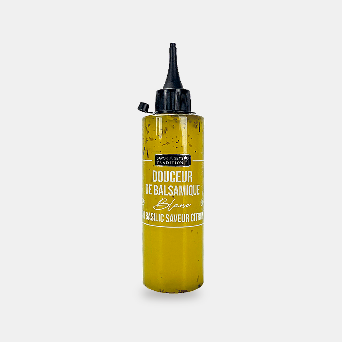 créme de balsamique blanc au basilic et citron