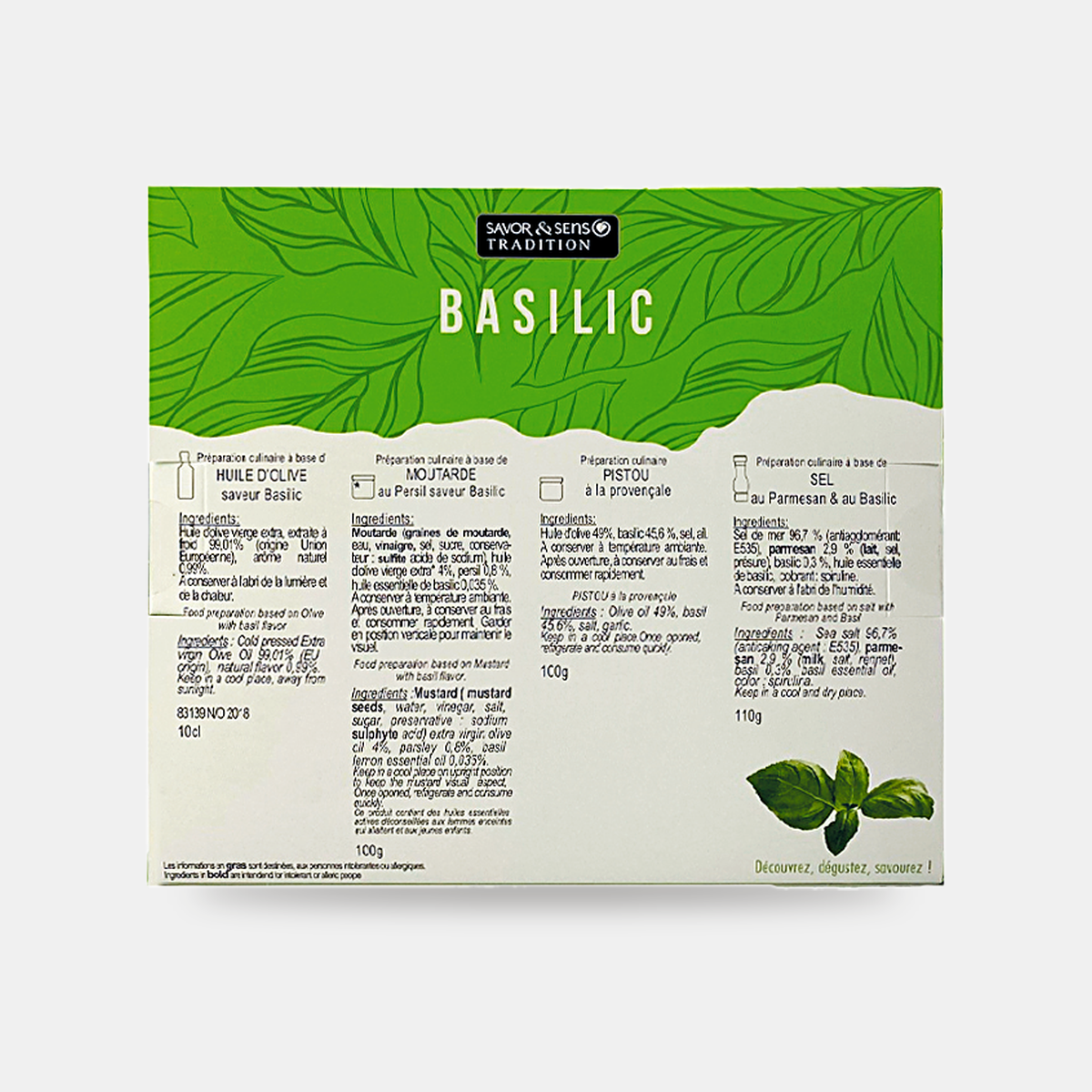 Coffret "Autour du basilic" (4 produits)