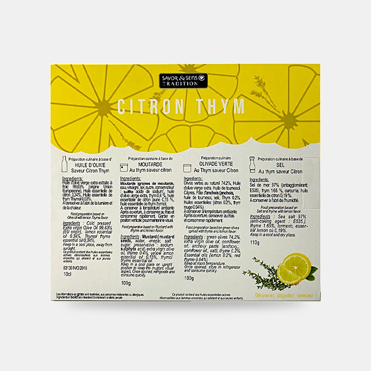 Coffret "Autour du citron & thym"