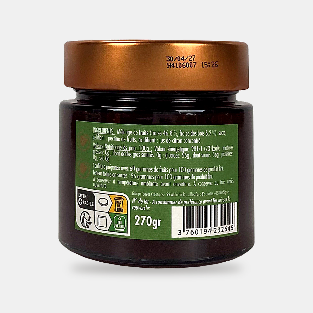 Confiture Fraises des bois