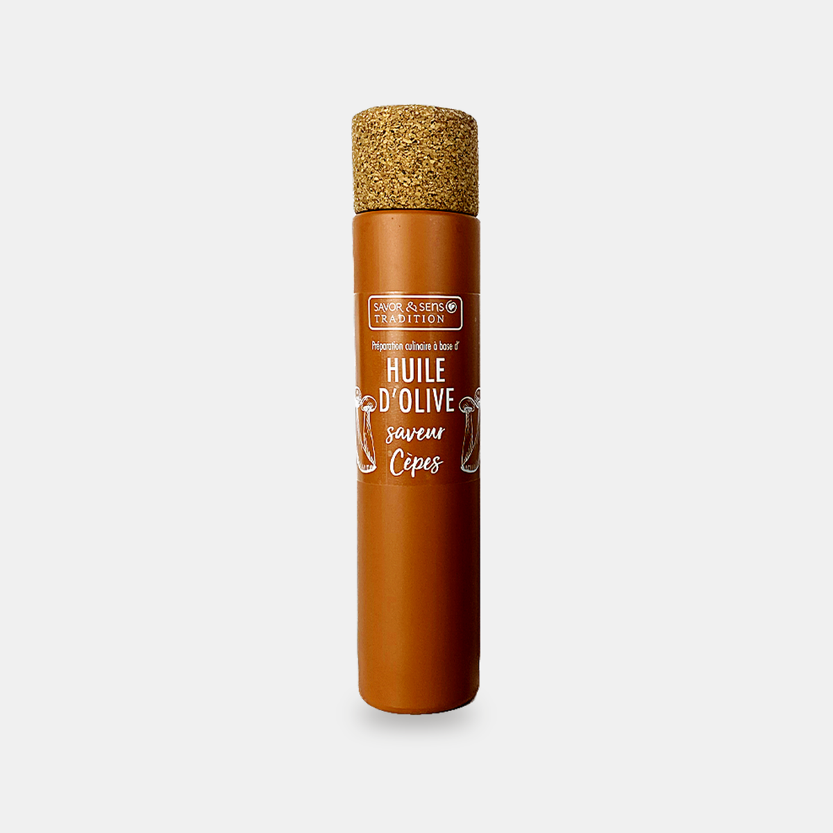 Huile d'olive saveur Cèpes (Marron clair)
