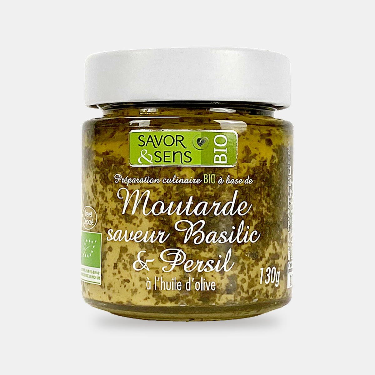 Moutarde Bio au Persil saveur Basilic*