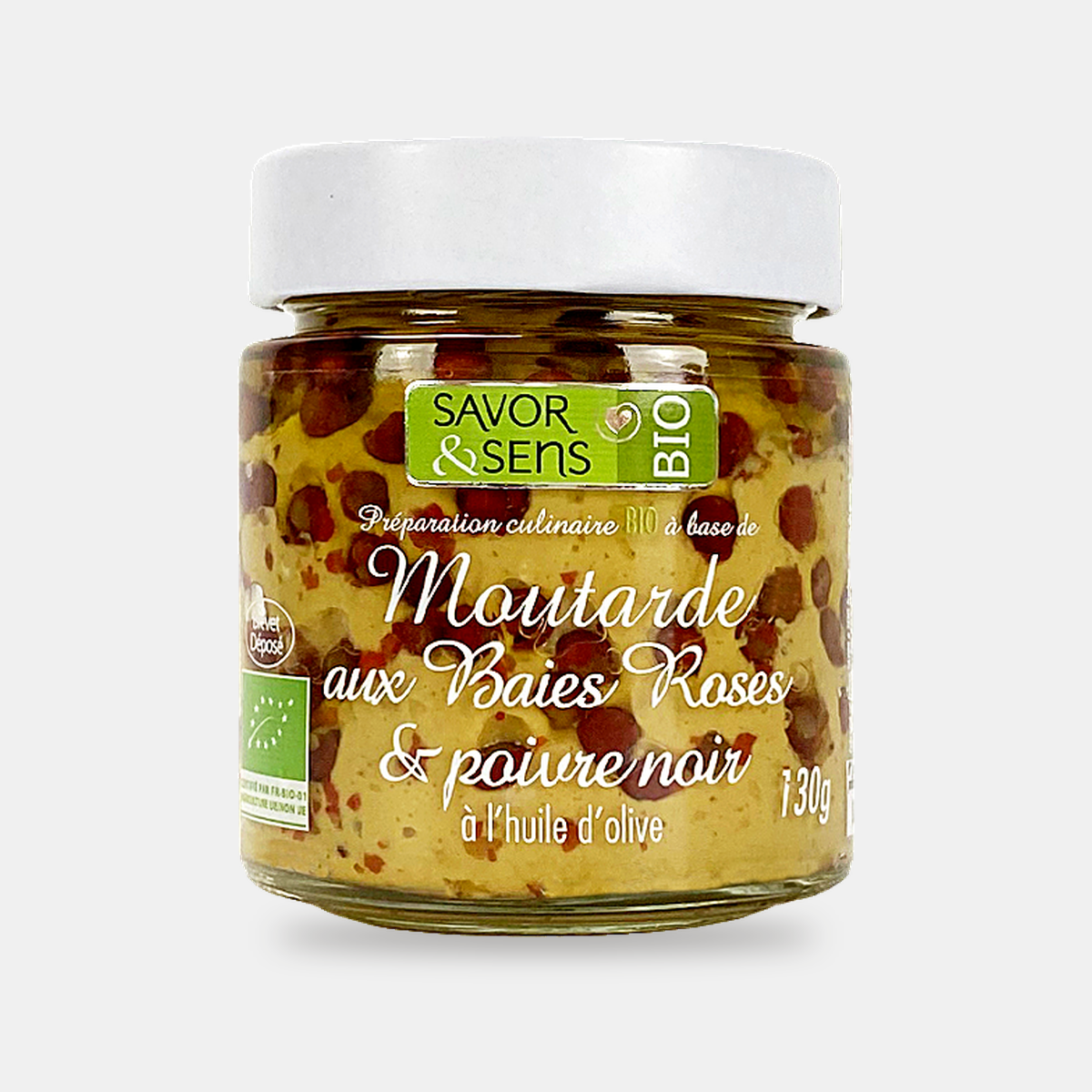 Moutarde Bio Baies Roses & Poivre Noir*