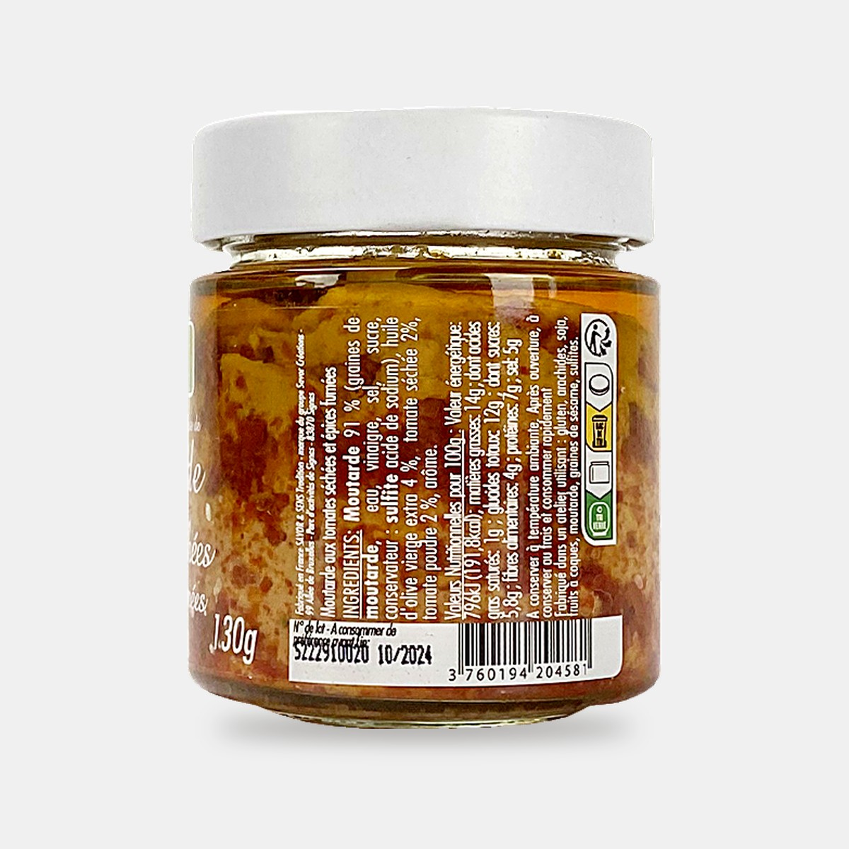 Conventional Sun-Dried Tomato Flavored Mustard, Smoked Spice Flavored