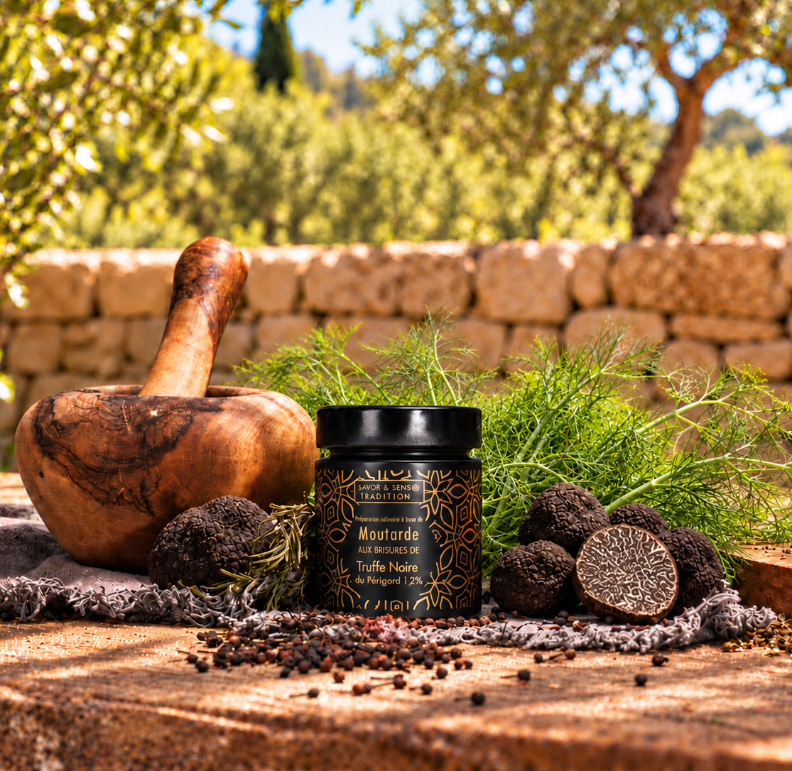 Moutarde aux brisures de truffe noire
