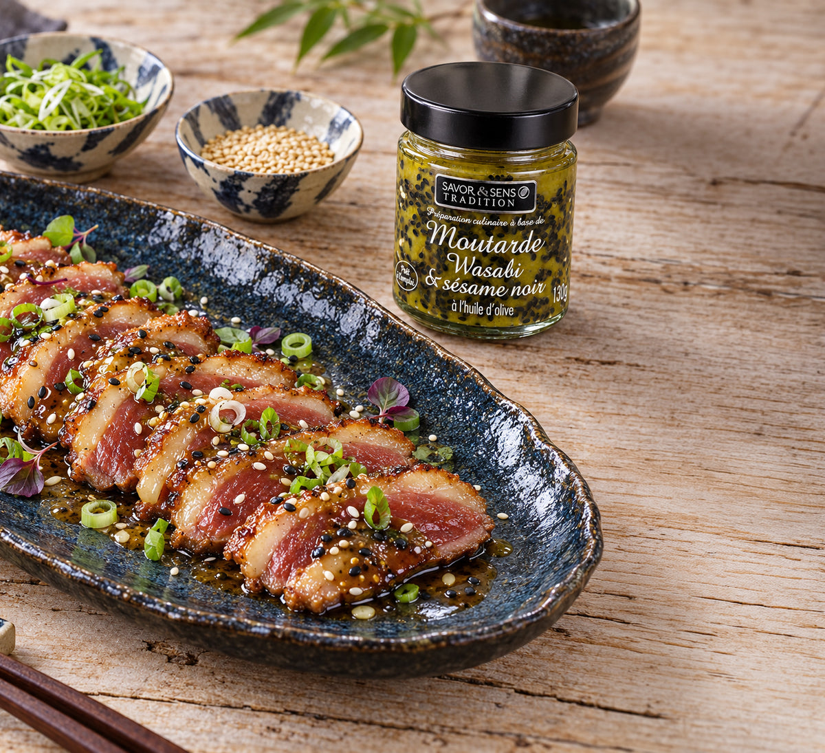 Truffle & black pepper flavored mustard