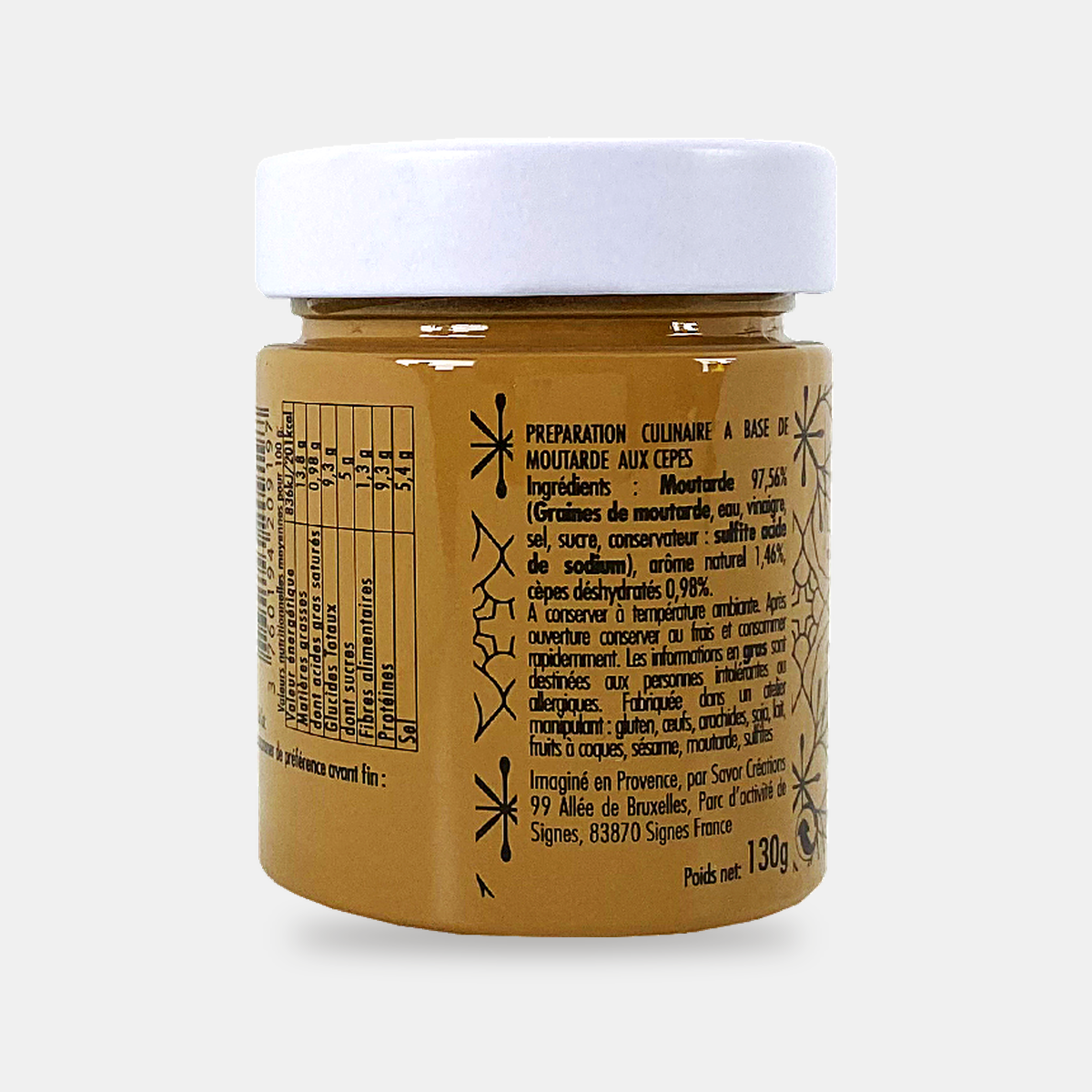 Moutarde saveur cèpes