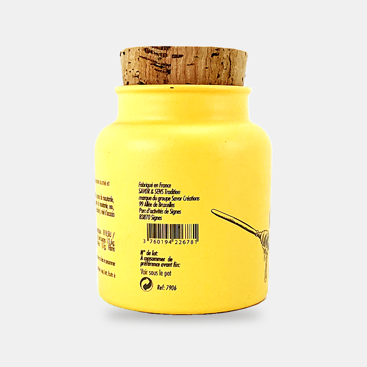 Moutarde à l'ancienne au miel et oignons fumés