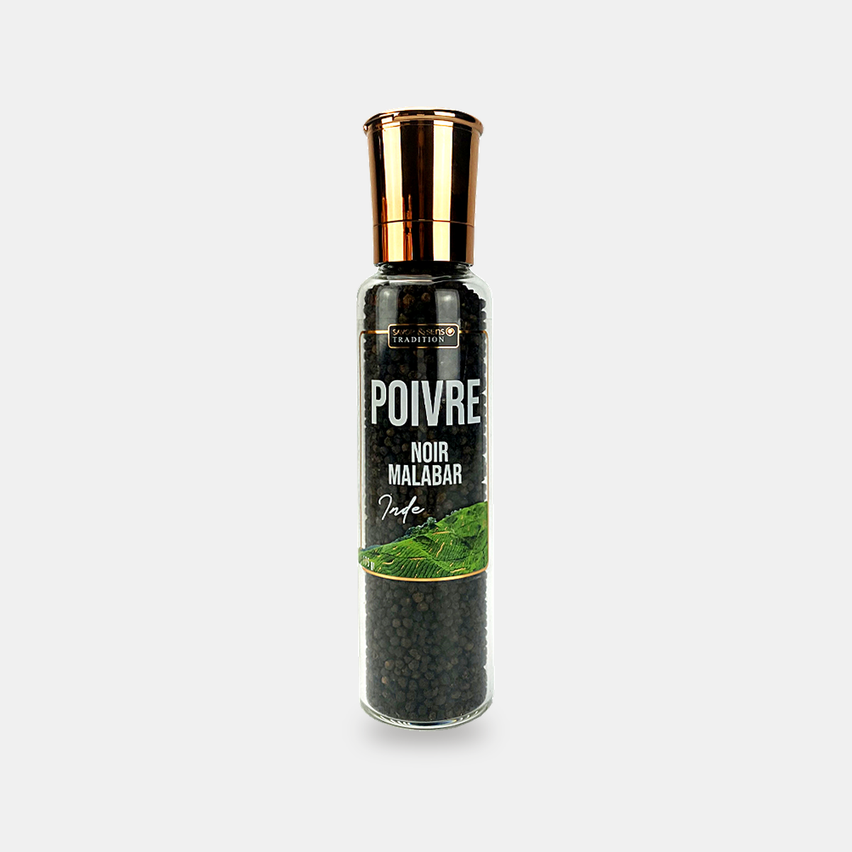 Indian black Malabar pepper – large grinder 180 g