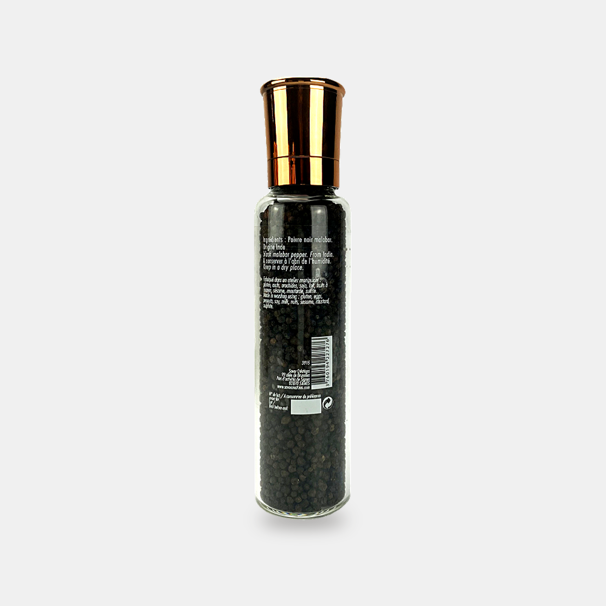 Indian black Malabar pepper – large grinder 180 g
