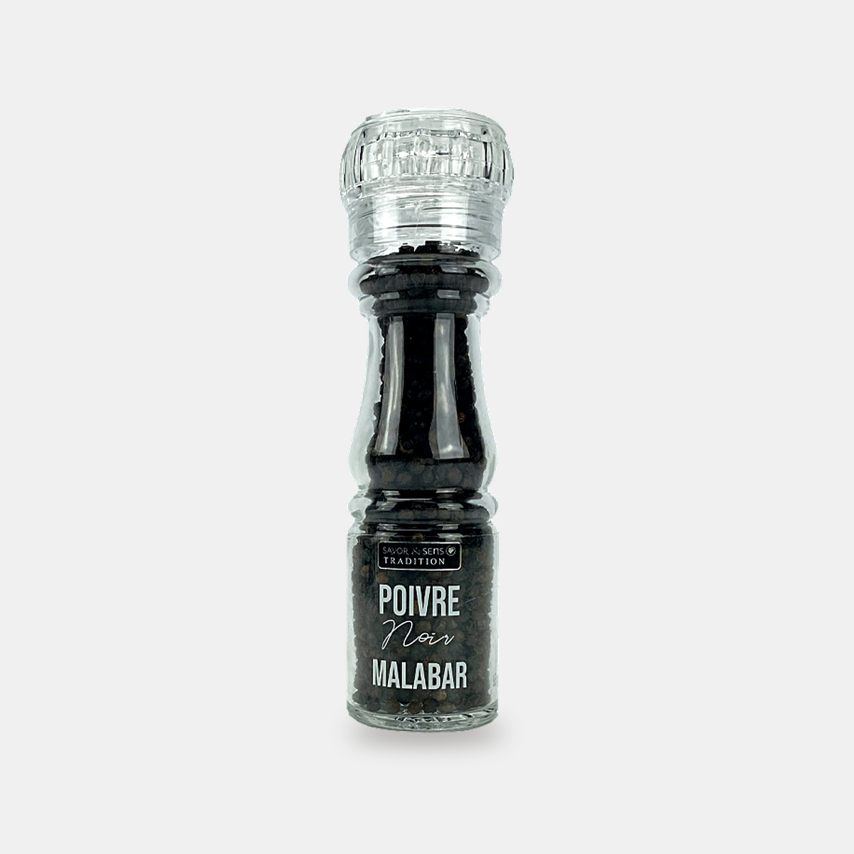 Schwarzer Malabar-Pfeffer aus Indien – Mühle 65 g