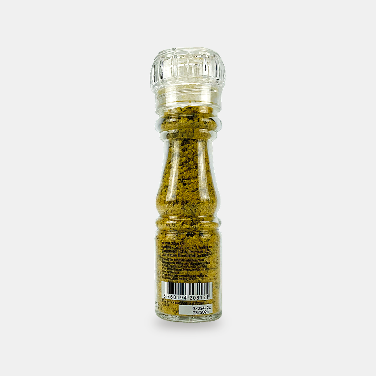 Sel saveur Citron & Thym – moulin 150 g