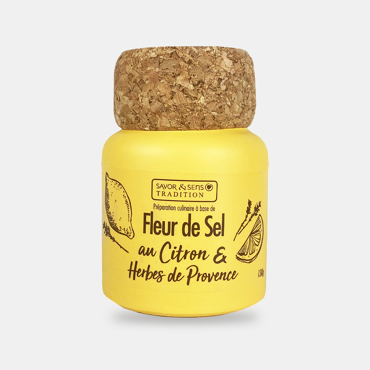 Fleur de sel au citron & herbes de Provence – face