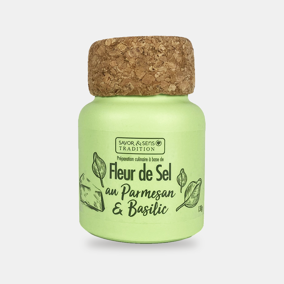 Fleur de sel au parmesan & basilic – face