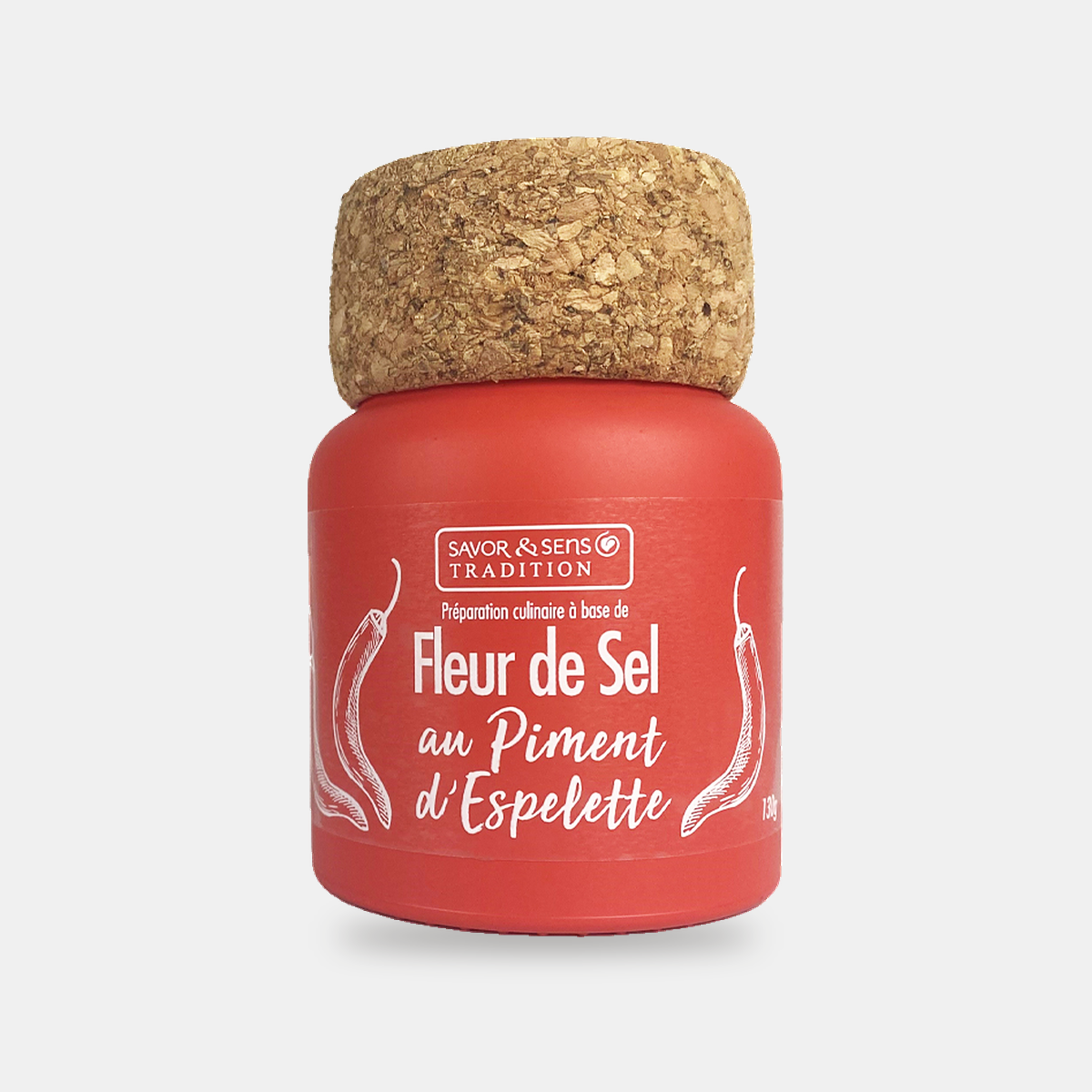 Fleur de sel au piment d'Espelette – face