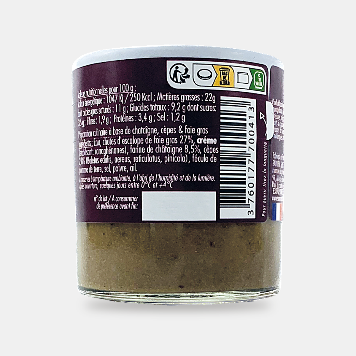 Délice de Chataigne aux Cèpes & Foie Gras