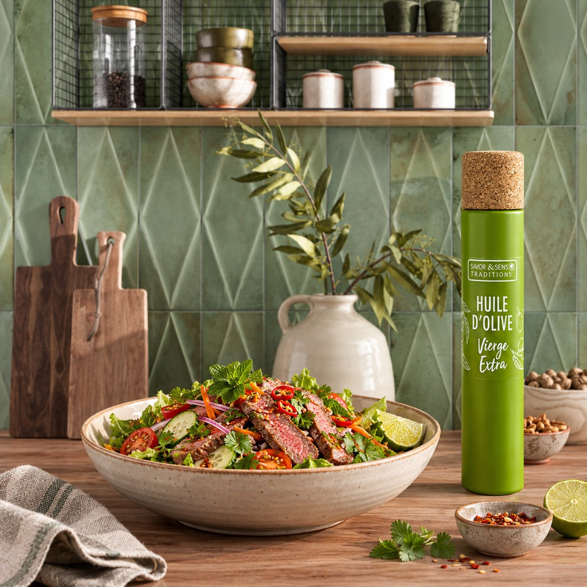 Ambiance – Huile d'olive Vierge Extra (Verte foncé)